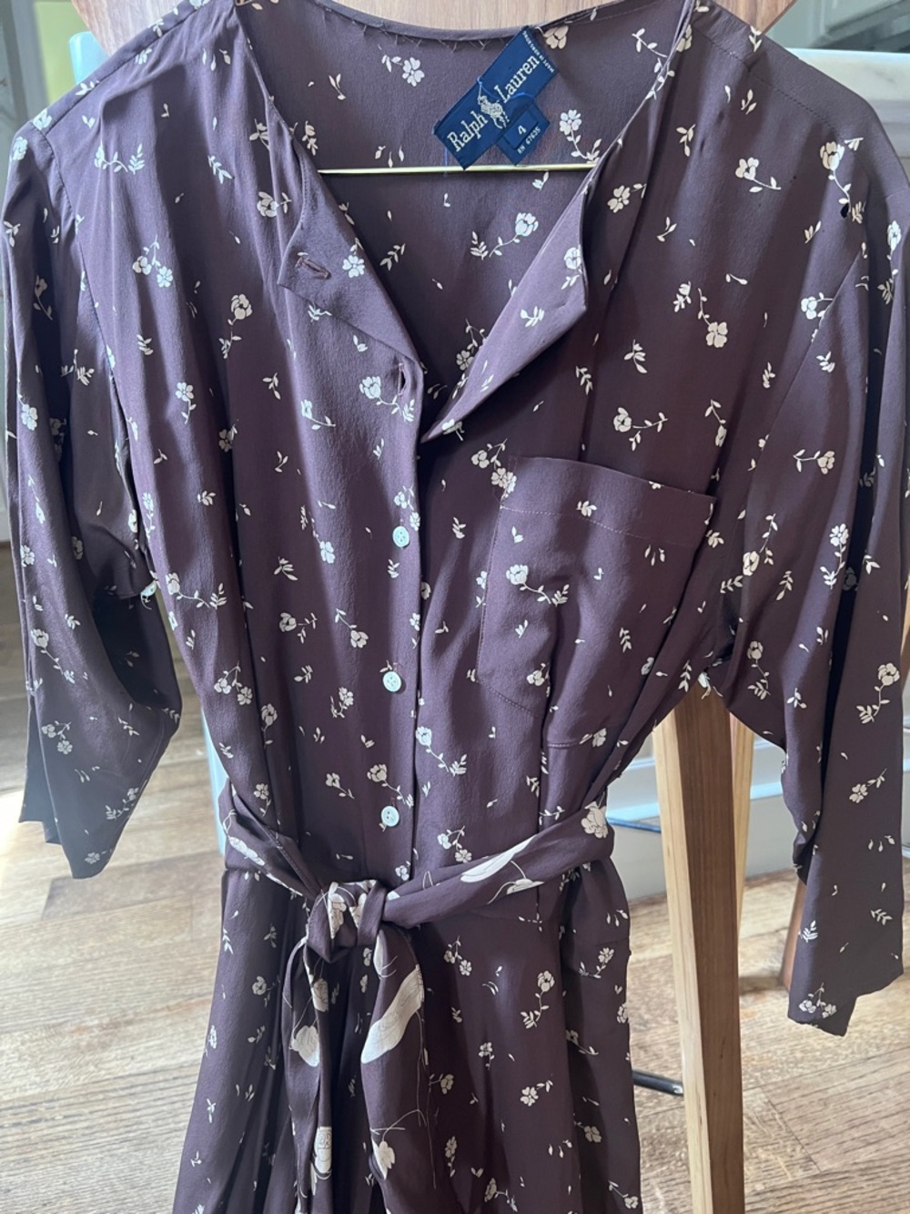 Lauren Ralph Lauren 100% silk floral dress 4 - Picture 5 of 9